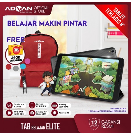 Advan Tab Belajar Elite 8 Inci 3 GB 16 GB Quadcore Tablet Android 10