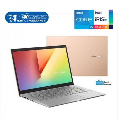 ASUS VivoBook ULTRA 14 K413EA-VIPS552+ (Intel® Core™ i5-1135G7/ Intel Iris Xᵉ Graphics/ 8GB RAM/ 512GB SSD/ 14.0″FHD/Win11) Gold